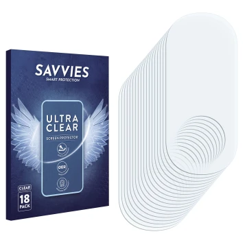 Front side of a product packaging with the brand logo Savvies. Next to it is the corresponding screen protector.