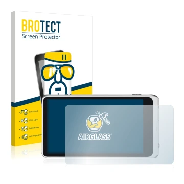 Front side of a product packaging with the brand logo BROTECT. Next to it is the device Samsung Galaxy Camera 2 EK-GC200 shown