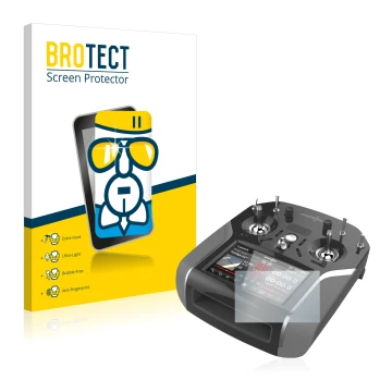 Front side of a product packaging with the brand logo BROTECT. Next to it is the device Weatronic Bat 60 shown with the corres
