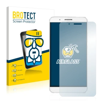Front side of a product packaging with the brand logo BROTECT. Next to it is the device Honor 7i shown with the corresponding 