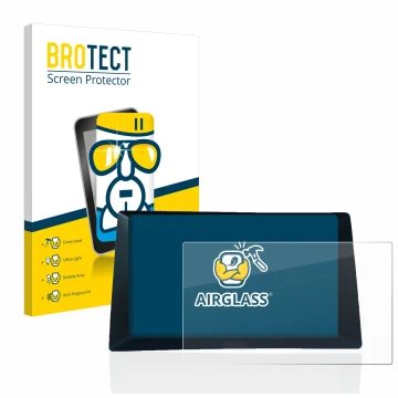Front side of a product packaging with the brand logo BROTECT. Next to it is the device Audi A5 8T 2010 MMI 3G High shown with
