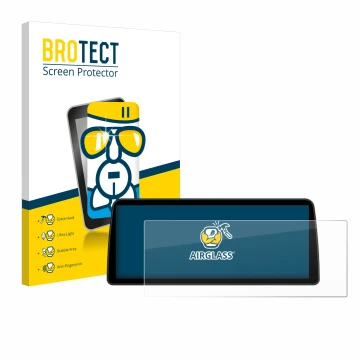 Front side of a product packaging with the brand logo BROTECT. Next to it is the device BMW Professional 10.2