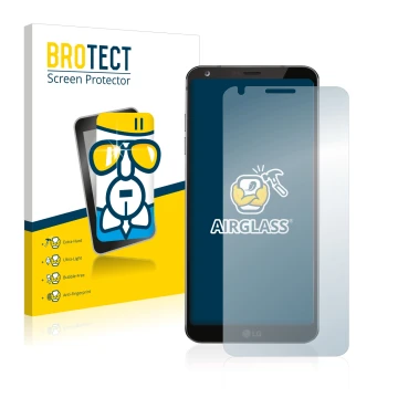 Front side of a product packaging with the brand logo BROTECT. Next to it is the device LG G6 shown with the corresponding scr