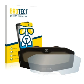 Front side of a product packaging with the brand logo BROTECT. Next to it is the device Yamaha MT-07 2018-2020 shown with the 