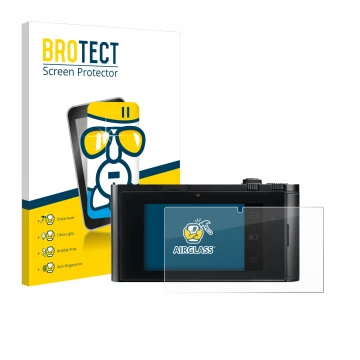 Front side of a product packaging with the brand logo BROTECT. Next to it is the device Leica TL2 shown with the corresponding