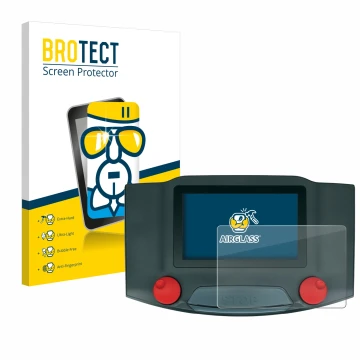 Front side of a product packaging with the brand logo BROTECT. Next to it is the device Märklin Central Station 3 shown with t