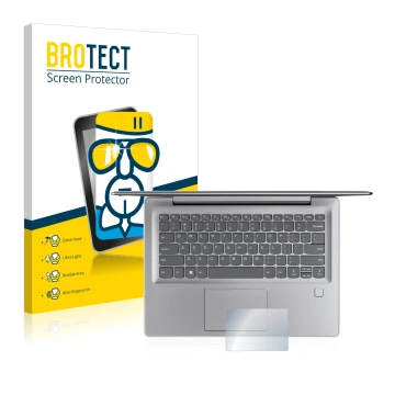 Front side of a product packaging with the brand logo BROTECT. Next to it is the device Lenovo IdeaPad 530s (14