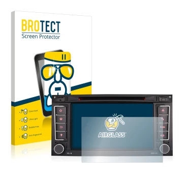 Front side of a product packaging with the brand logo BROTECT. Next to it is the device Erisin ES 7856T 7