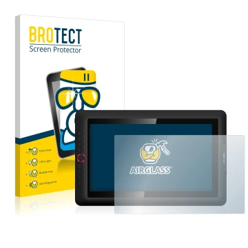 Front side of a product packaging with the brand logo BROTECT. Next to it is the device XP-Pen Artist 15.6 Pro shown with the 