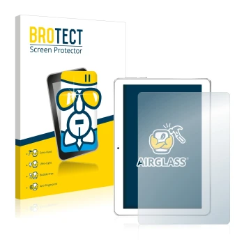 Front side of a product packaging with the brand logo BROTECT. Next to it is the device Toscido X108 10