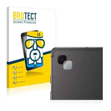 Front side of a product packaging with the brand logo BROTECT. Next to it is the device Samsung Galaxy Tab S6 Lite 2020 (ONLY 
