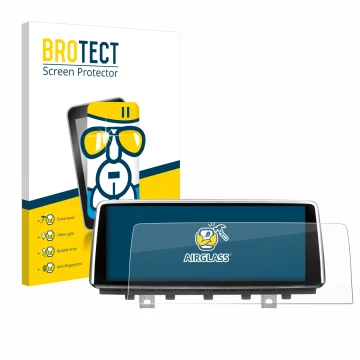 Front side of a product packaging with the brand logo BROTECT. Next to it is the device BMW X5 F15 2013-2018 Infotainment Syst