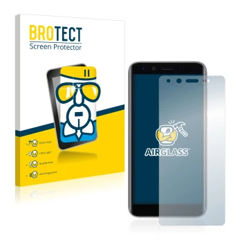 Front side of a product packaging with the brand logo BROTECT. Next to it is the device Emporia Smart 3 mini shown with the co