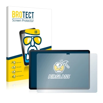 Front side of a product packaging with the brand logo BROTECT. Next to it is the device Samsung Galaxy Tab S7 Plus WiFi 2020 s