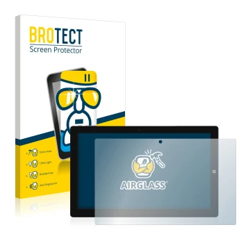 Front side of a product packaging with the brand logo BROTECT. Next to it is the device Chuwi UBook 11.6