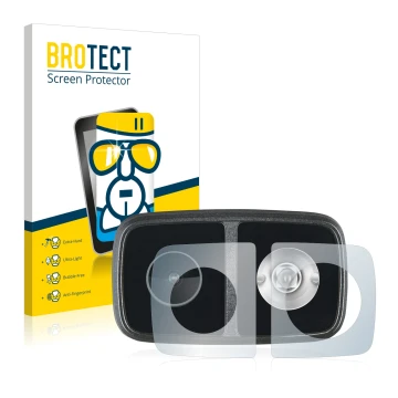 Front side of a product packaging with the brand logo BROTECT. Next to it is the device Cycliq Fly12 CE shown with the corresp
