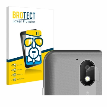 Front side of a product packaging with the brand logo BROTECT. Next to it is the device Orange Neva start (ONLY Camera Lens) s