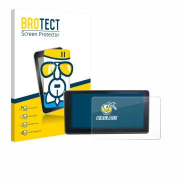 Front side of a product packaging with the brand logo BROTECT. Next to it is the device Audi A4 B9 2017 MMI Navigation plus MM