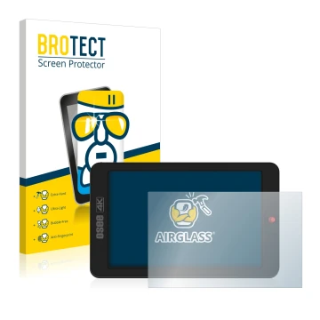 Front side of a product packaging with the brand logo BROTECT. Next to it is the device Osee G7 shown with the corresponding s