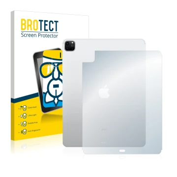 Front side of a product packaging with the brand logo BROTECT. Next to it is the device Apple iPad 12.9