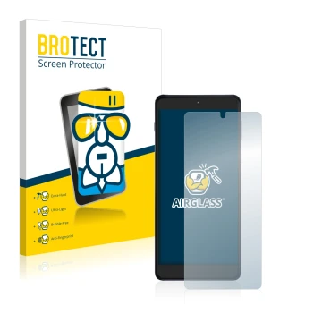 Front side of a product packaging with the brand logo BROTECT. Next to it is the device Motorola Edge 20 Pro shown with the co
