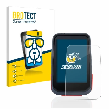 Front side of a product packaging with the brand logo BROTECT. Next to it is the device Sigma ROX 4.0 shown with the correspon