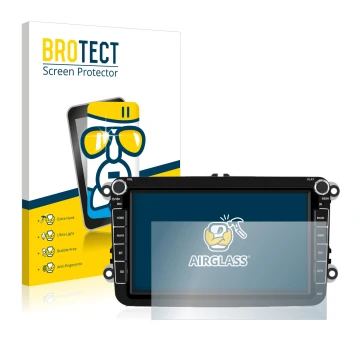 Front side of a product packaging with the brand logo BROTECT. Next to it is the device Isudar T72 8