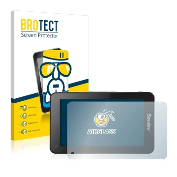 Front side of a product packaging with the brand logo BROTECT. Next to it is the device Desview R6 UHB 5.5