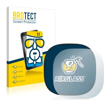 Front side of a product packaging with the brand logo BROTECT. Next to it is the device ecobee Smart Thermostat Premium shown 