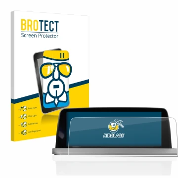 Front side of a product packaging with the brand logo BROTECT. Next to it is the device BMW X3 G01 2017-2021 Infotainment Syst