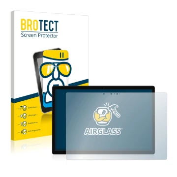 Front side of a product packaging with the brand logo BROTECT. Next to it is the device Xiaomi Book S 12.4