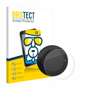 Front side of a product packaging with the brand logo BROTECT. Next to it is the device Beeline Velo 2 shown with the correspo