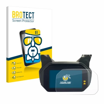 Front side of a product packaging with the brand logo BROTECT. Next to it is the device BMW C400 GT TFT shown with the corresp