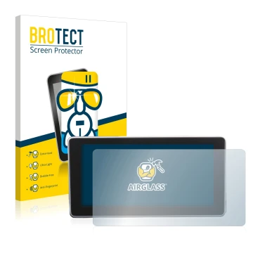 Front side of a product packaging with the brand logo BROTECT. Next to it is the device Audi A4 B9 2016 shown with the corresp