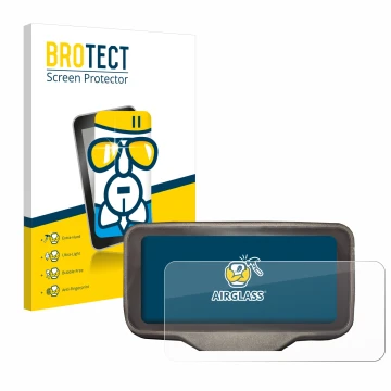 Front side of a product packaging with the brand logo BROTECT. Next to it is the device Horwin SK3 shown with the correspondin