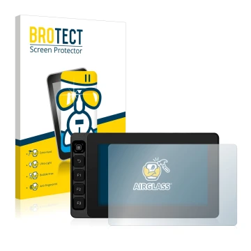 Front side of a product packaging with the brand logo BROTECT. Next to it is the device SmallHD Ultra 5 shown with the corresp