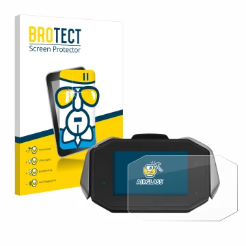 Front side of a product packaging with the brand logo BROTECT. Next to it is the device MV Agusta Dragster RC TFT shown with t