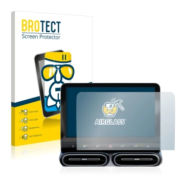 Front side of a product packaging with the brand logo BROTECT. Next to it is the device Smart #1 Pro+ 12,8