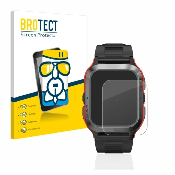 Front side of a product packaging with the brand logo BROTECT. Next to it is the device Kospet Tank M2 shown with the correspo