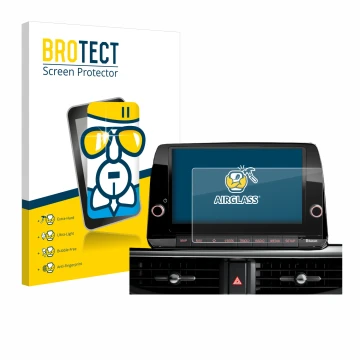 Front side of a product packaging with the brand logo BROTECT. Next to it is the device Kia Picanto 2022 8