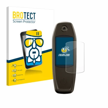 Front side of a product packaging with the brand logo BROTECT. Next to it is the device Specialized Mastermind TCU shown with 