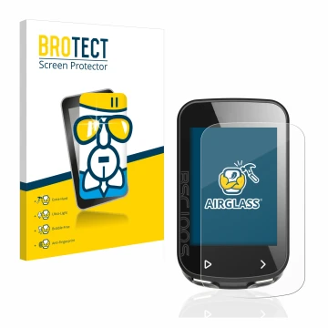 Front side of a product packaging with the brand logo BROTECT. Next to it is the device iGPSPORT BSC100S shown with the corres
