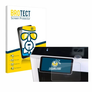 Front side of a product packaging with the brand logo BROTECT. Next to it is the device Bambu Lab X1-Carbon 3D Printer shown w