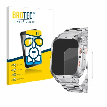 Front side of a product packaging with the brand logo BROTECT. Next to it is the device LIGE K-57 1.96