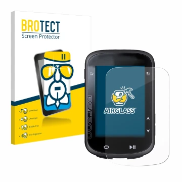 Front side of a product packaging with the brand logo BROTECT. Next to it is the device igpsport BSC200 shown with the corresp