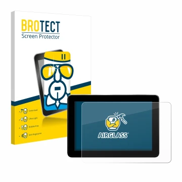 Front side of a product packaging with the brand logo BROTECT. Next to it is the device Trimble GFX-1060 shown with the corres