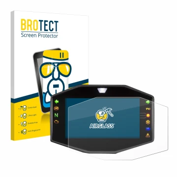 Front side of a product packaging with the brand logo BROTECT. Next to it is the device Suzuki V-Strom 1050DE 2020-2022 shown 