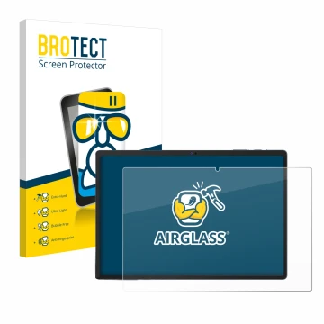 Front side of a product packaging with the brand logo BROTECT. Next to it is the device Oukitel OKT3 shown with the correspond
