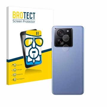 Front side of a product packaging with the brand logo BROTECT. Next to it is the device Xiaomi 13T Pro (ONLY Camera Lens) show