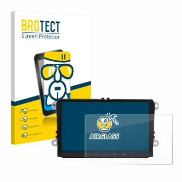 Front side of a product packaging with the brand logo BROTECT. Next to it is the device JF-Sound JF-039W6-X9C shown with the c